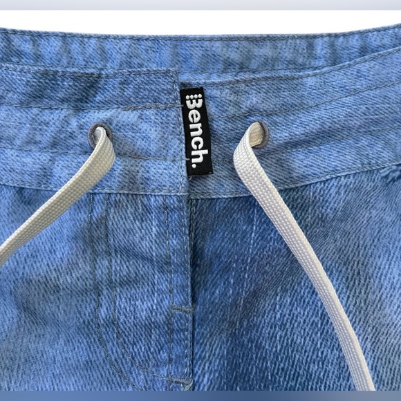 NWOT, Bench, Printed Denim Shorts, XS, Blue - Picture 2 of 8